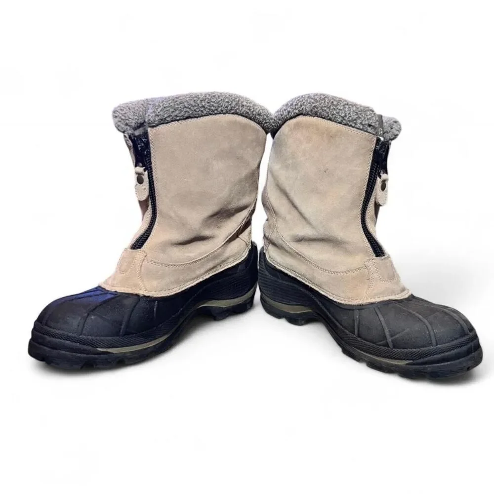 Sorel Ellesmere II Snow Boots Women’s 10 Waterproof Winter Duck Boots Beige